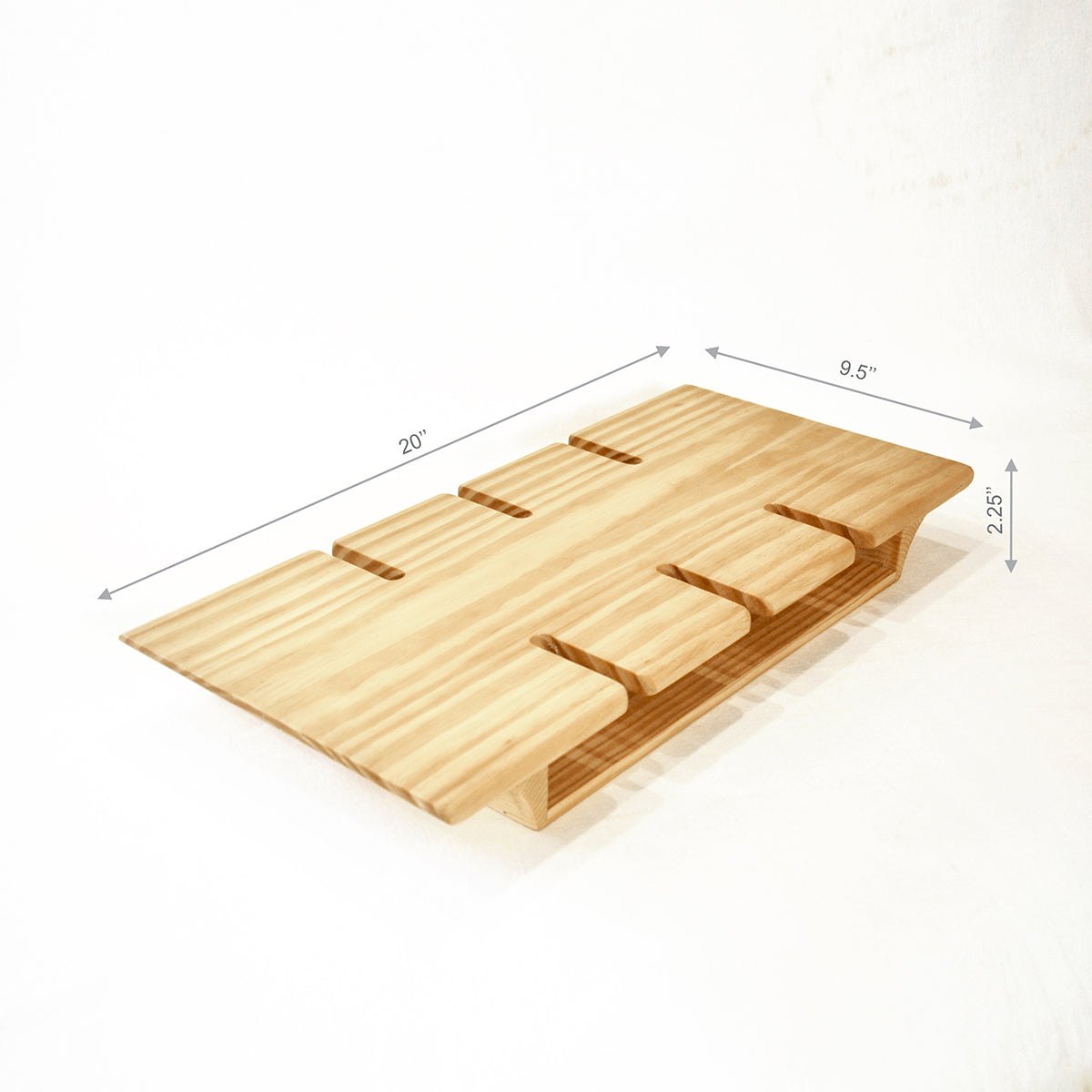 Wooden Wine Glass Tray, Size 20 X 9.5 X 2.25 inches