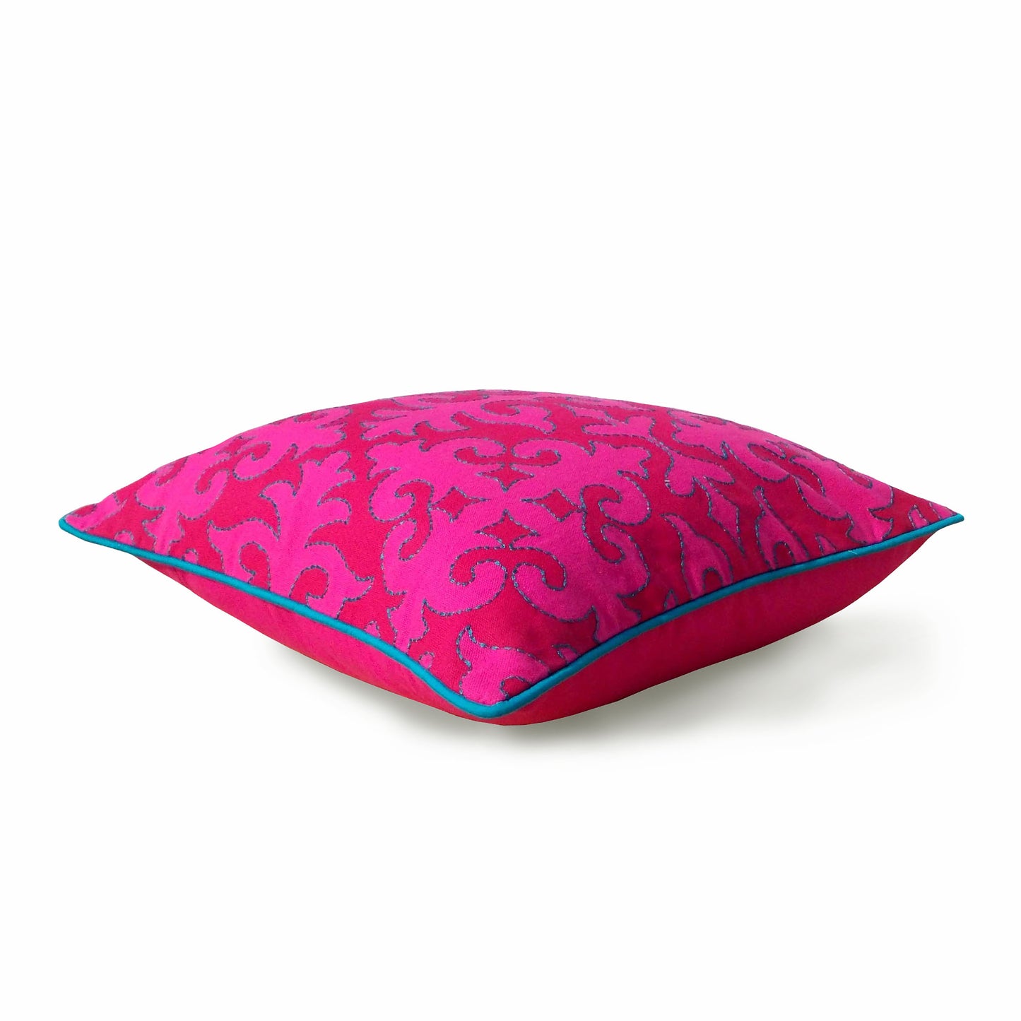 SHYRDAK - Hot Pink printed cotton Bed runner set - King / Queen / Twin Size - Vliving