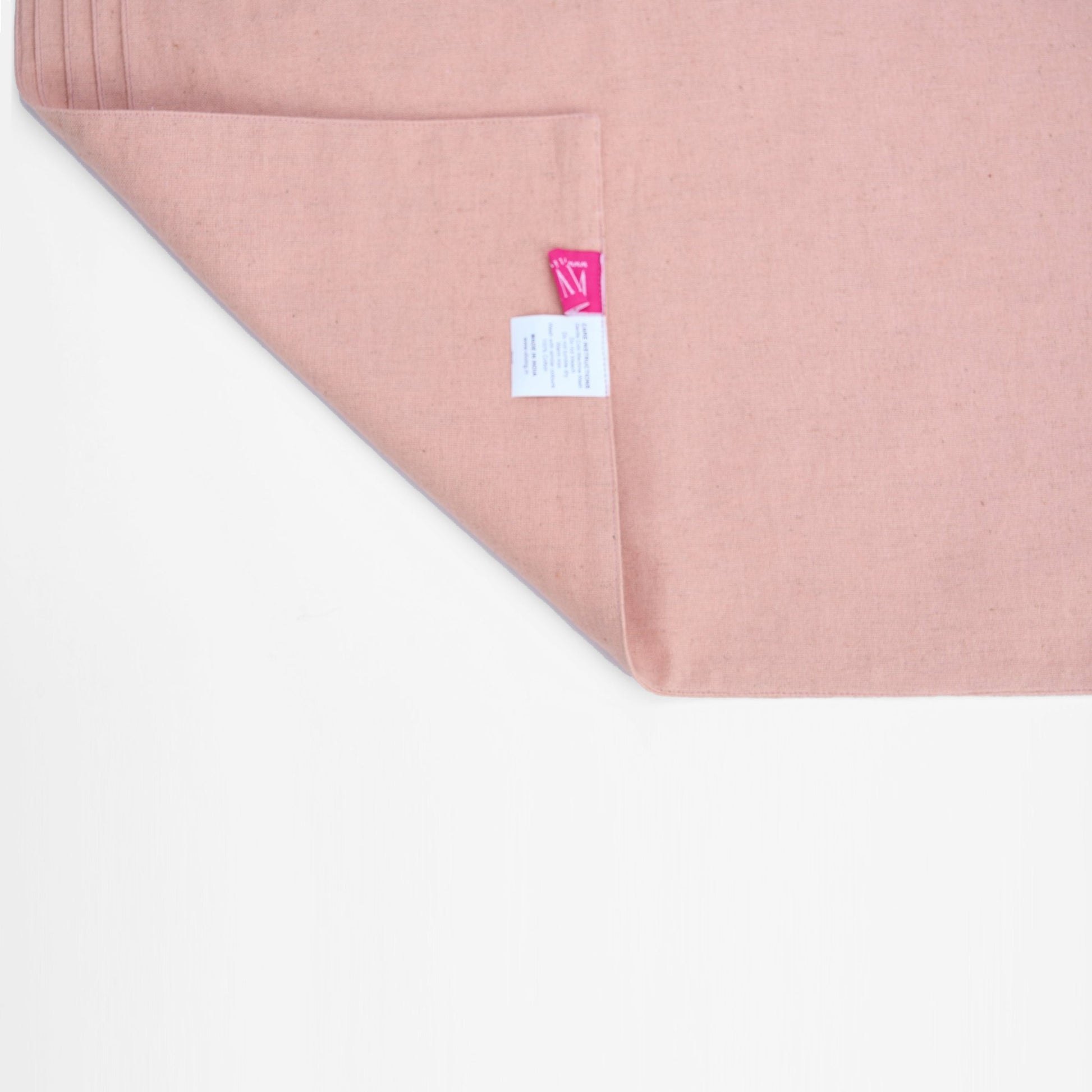 AMOUR - Solid Blush linen cotton Placemat with pintuck border, 13X19 inches