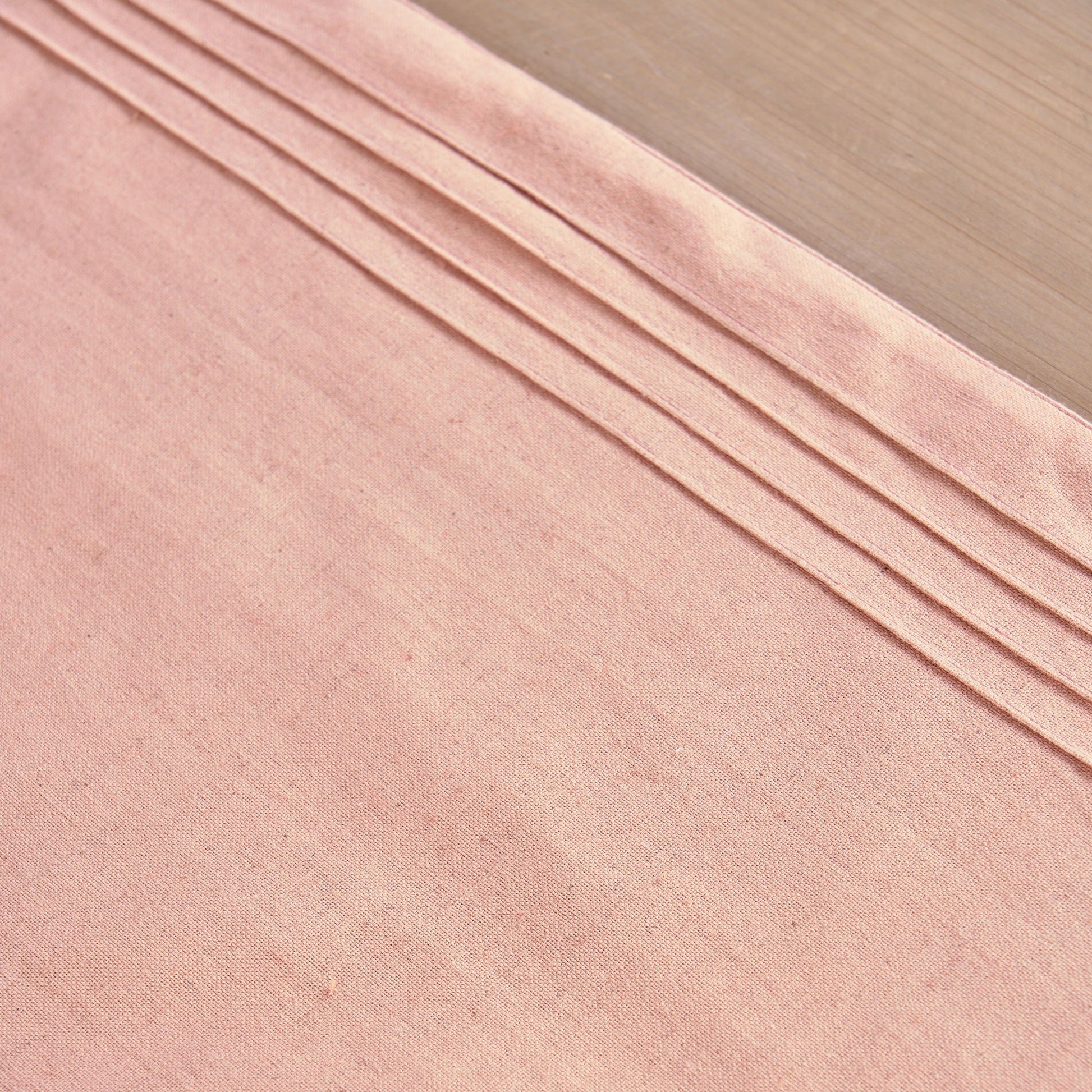 AMOUR - Solid Blush linen cotton table runner with pintuck border, sizes available
