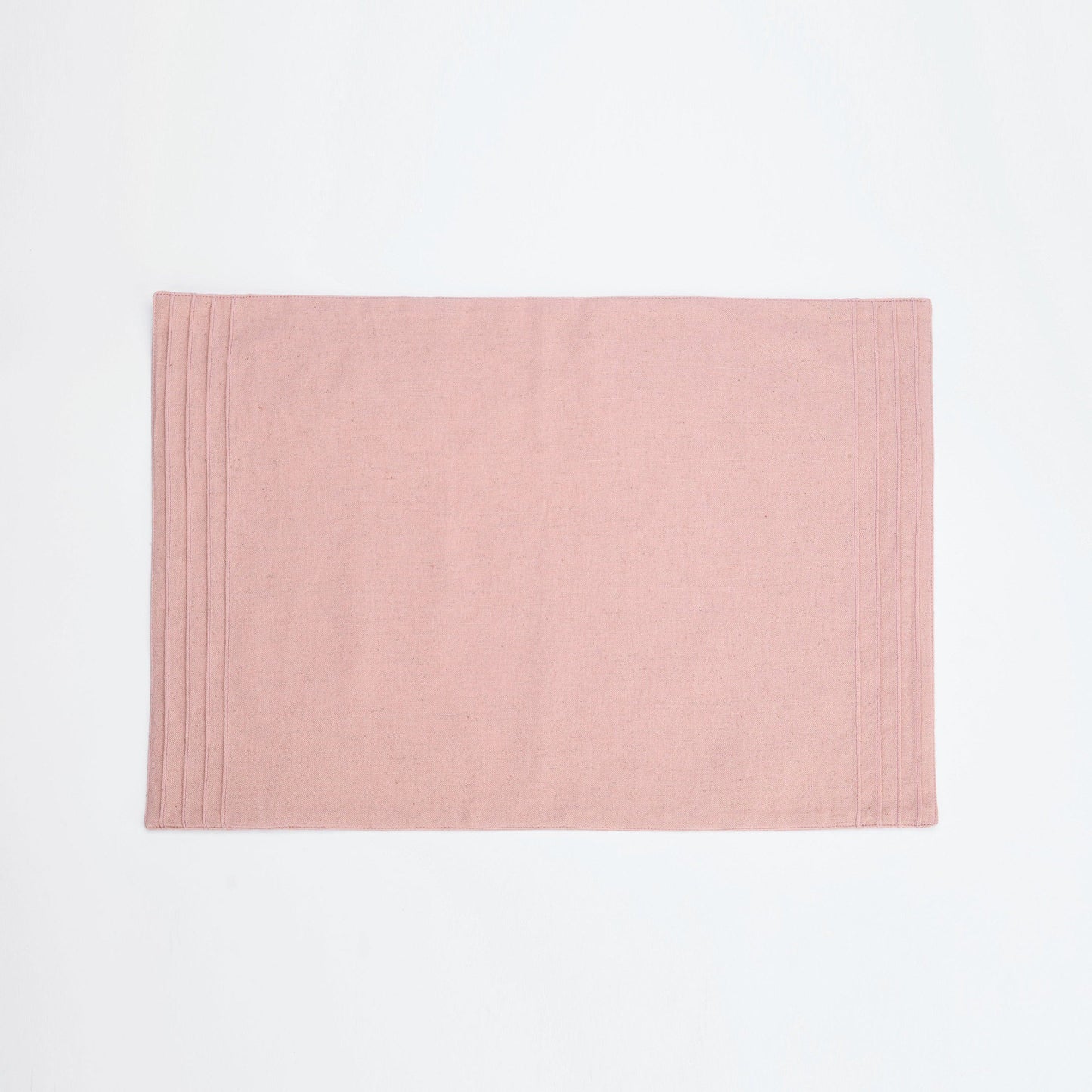AMOUR - Solid Blush linen cotton Placemat with pintuck border, 13X19 inches