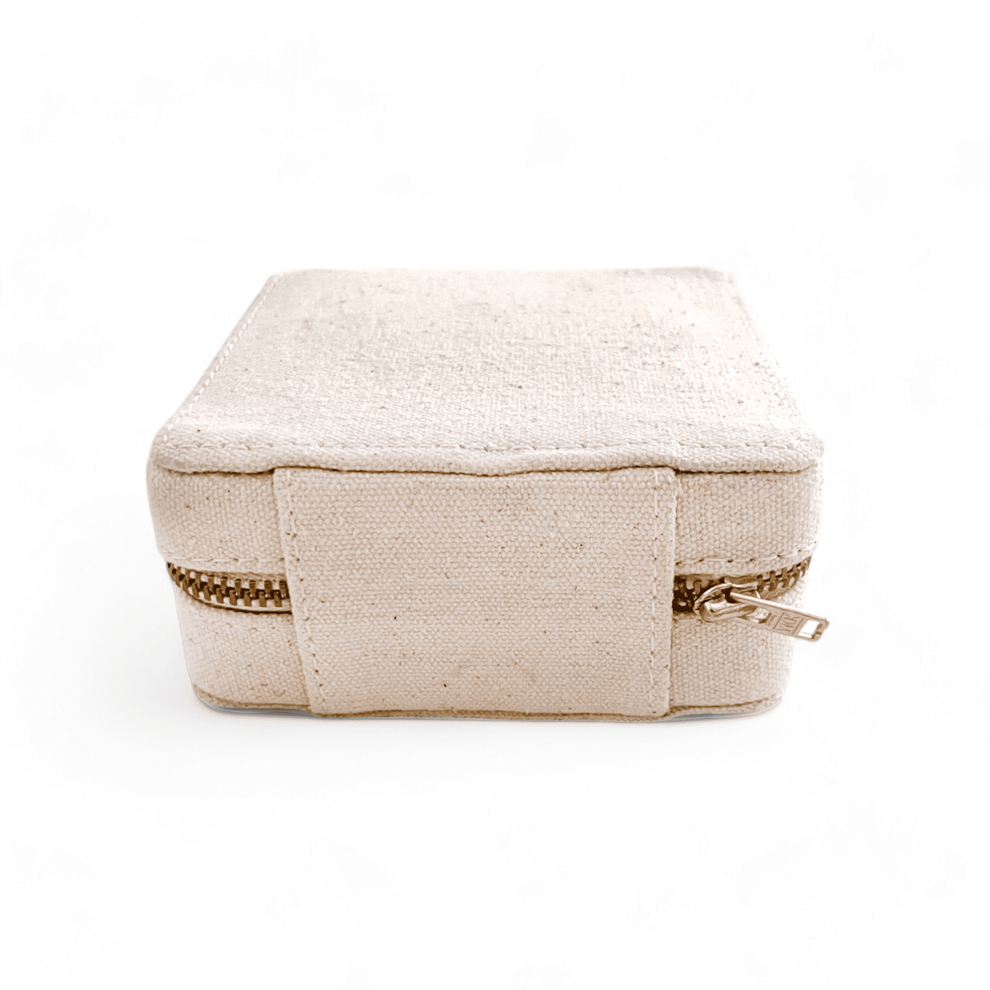 Natural Canvas Small Square box with 2 linen pouches