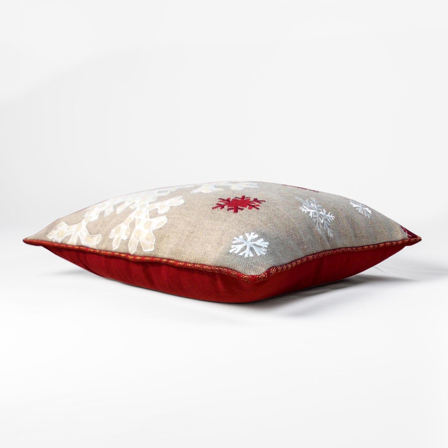 Christmas snowflake cushion cover, linen pillow cover - Vliving