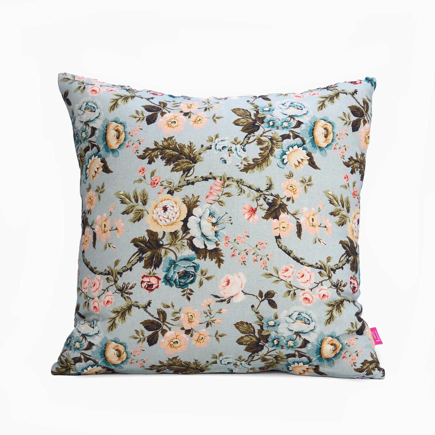 AMOUR - Duck Egg Rose Print Linen Bed runner set - King / Queen / Twin Size - Vliving