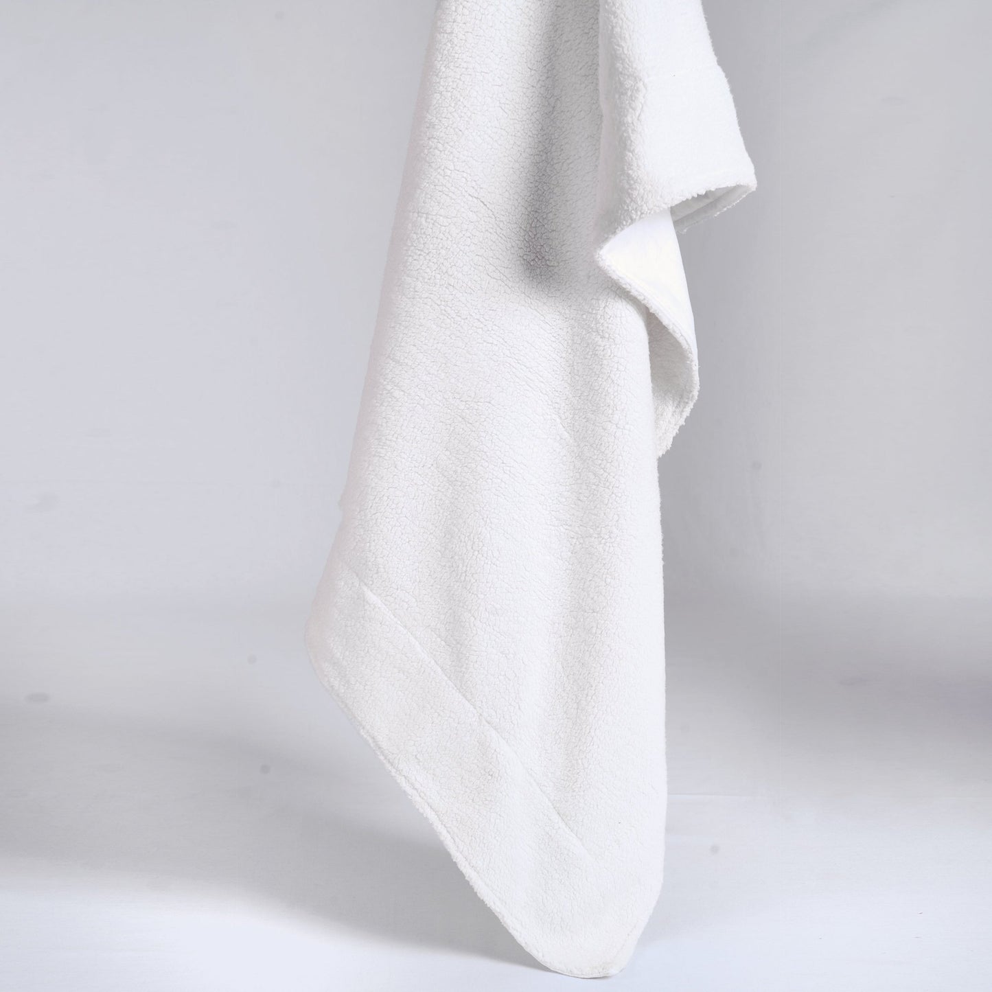 Snow white colour PARKA faux fur Throw blanket, 50X60 inches