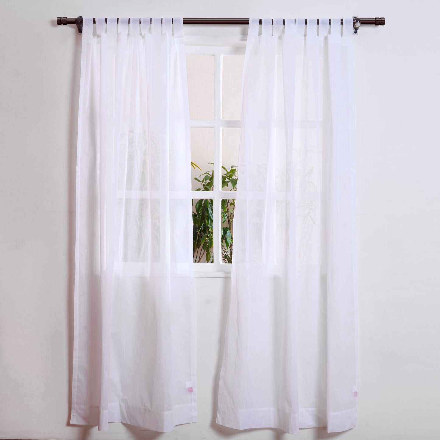Curtain, white sheer cotton organdy, window panel, home decor, sizes available