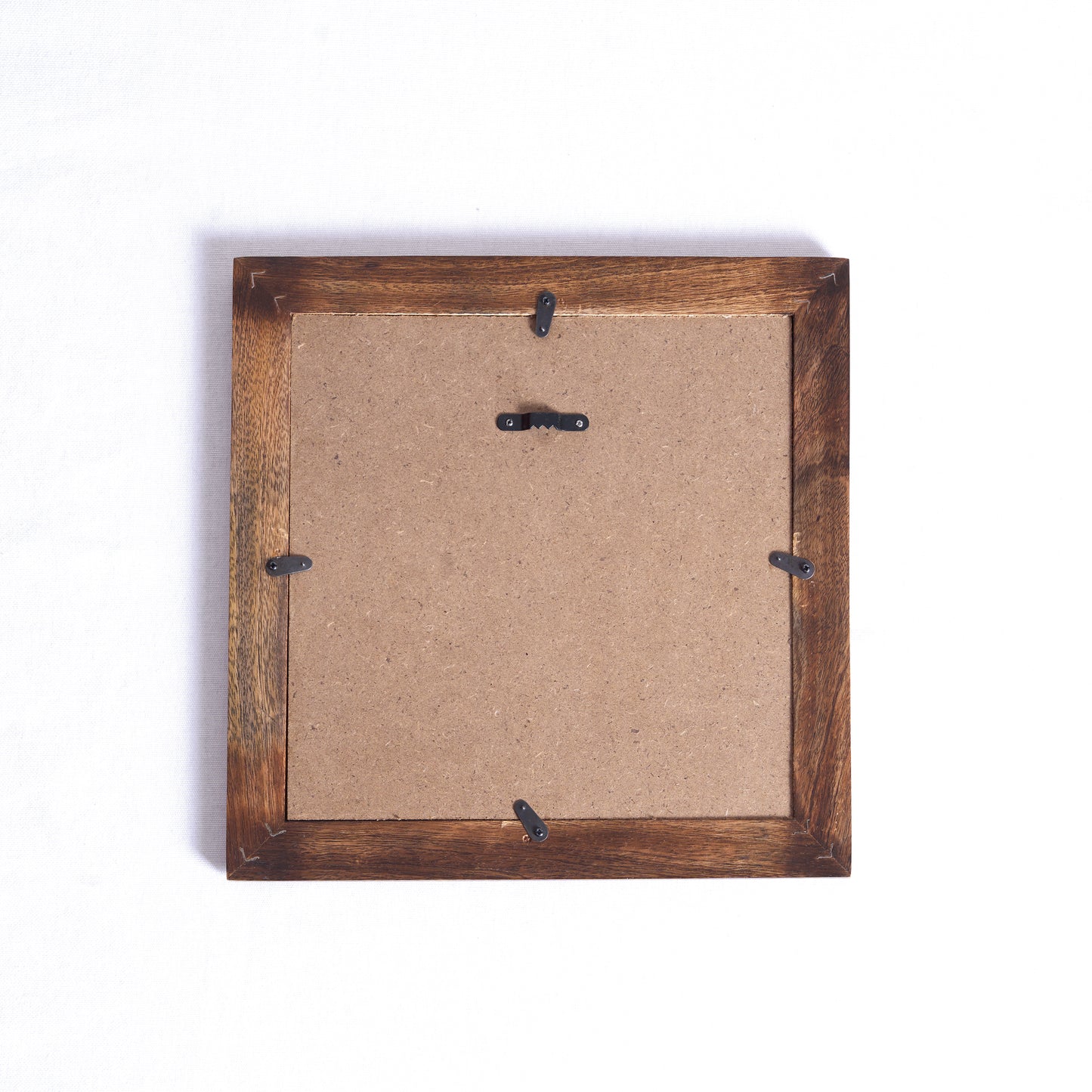 BOTANICAL - BROWN BIRD wall art with teak wooden frame, 12X12 inches