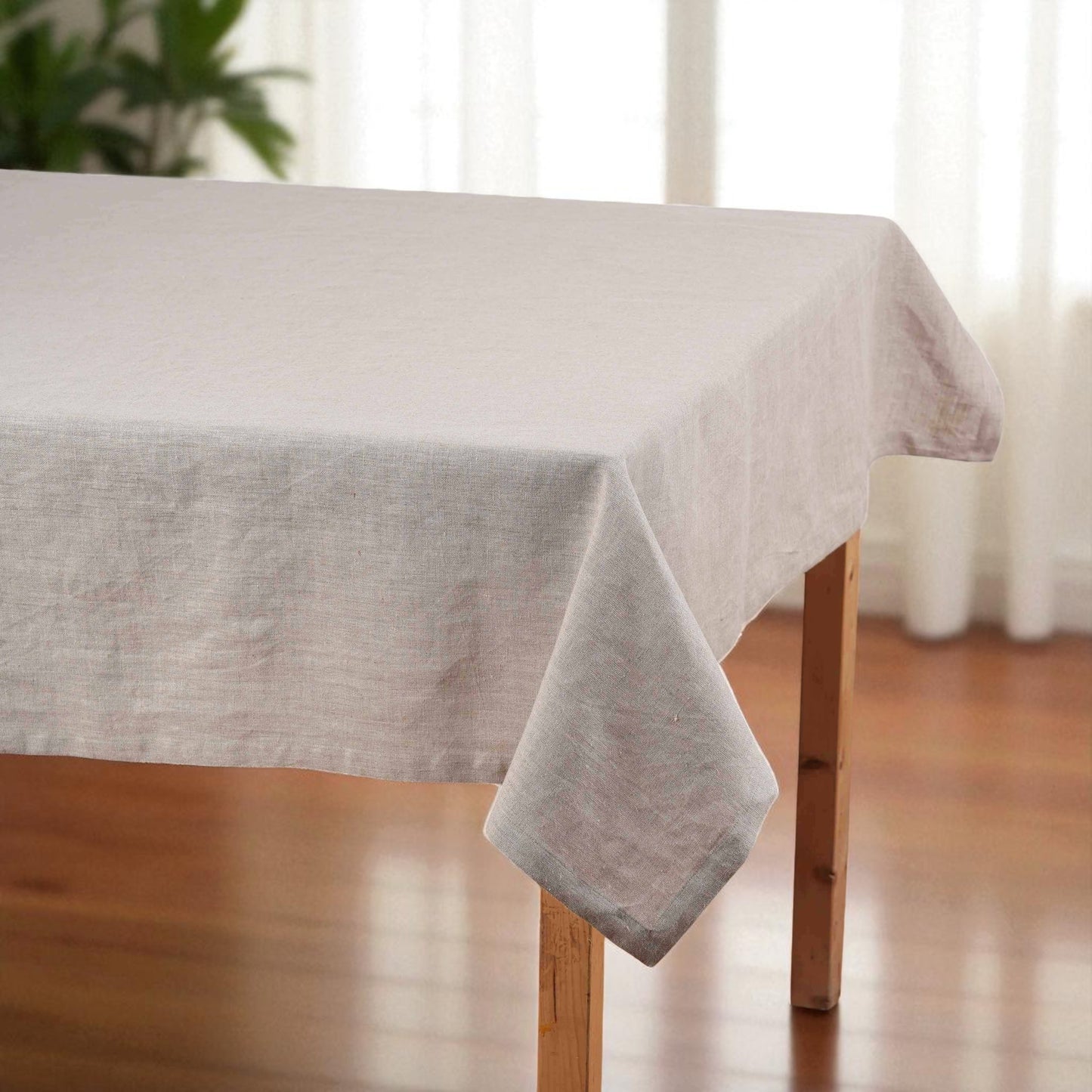 PURE ELEMENTS - Pure Linen Beige Table Cloth – Natural Range | 2 Sizes