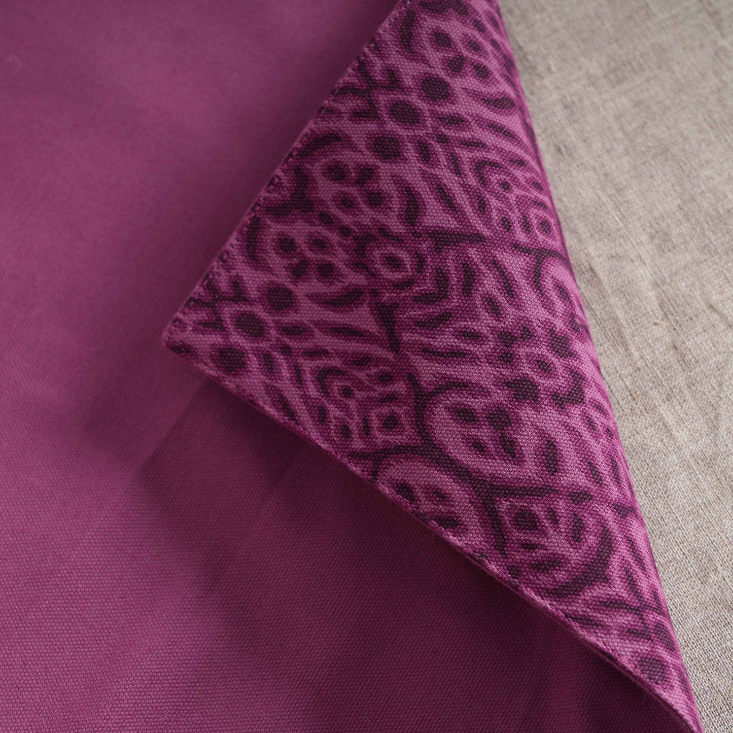 Ikat Print Plum Cotton Duck Placemats – Sets of 2, 4 & 6