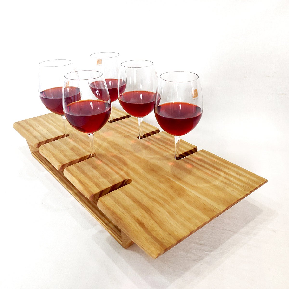 Wooden Wine Glass Tray, Size 20 X 9.5 X 2.25 inches