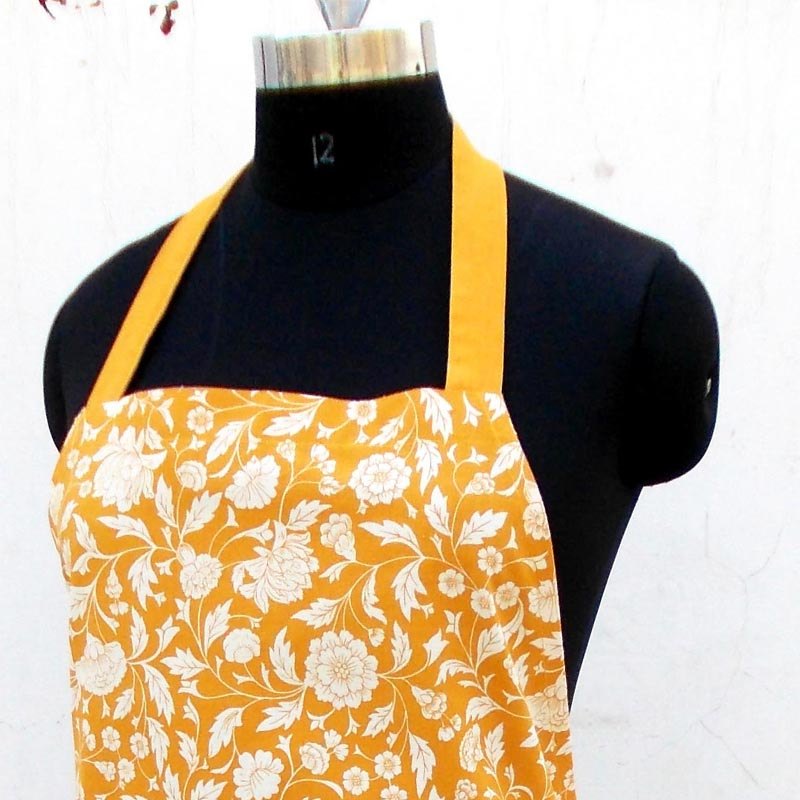 Yellow - Kalamkari kitchen Apron