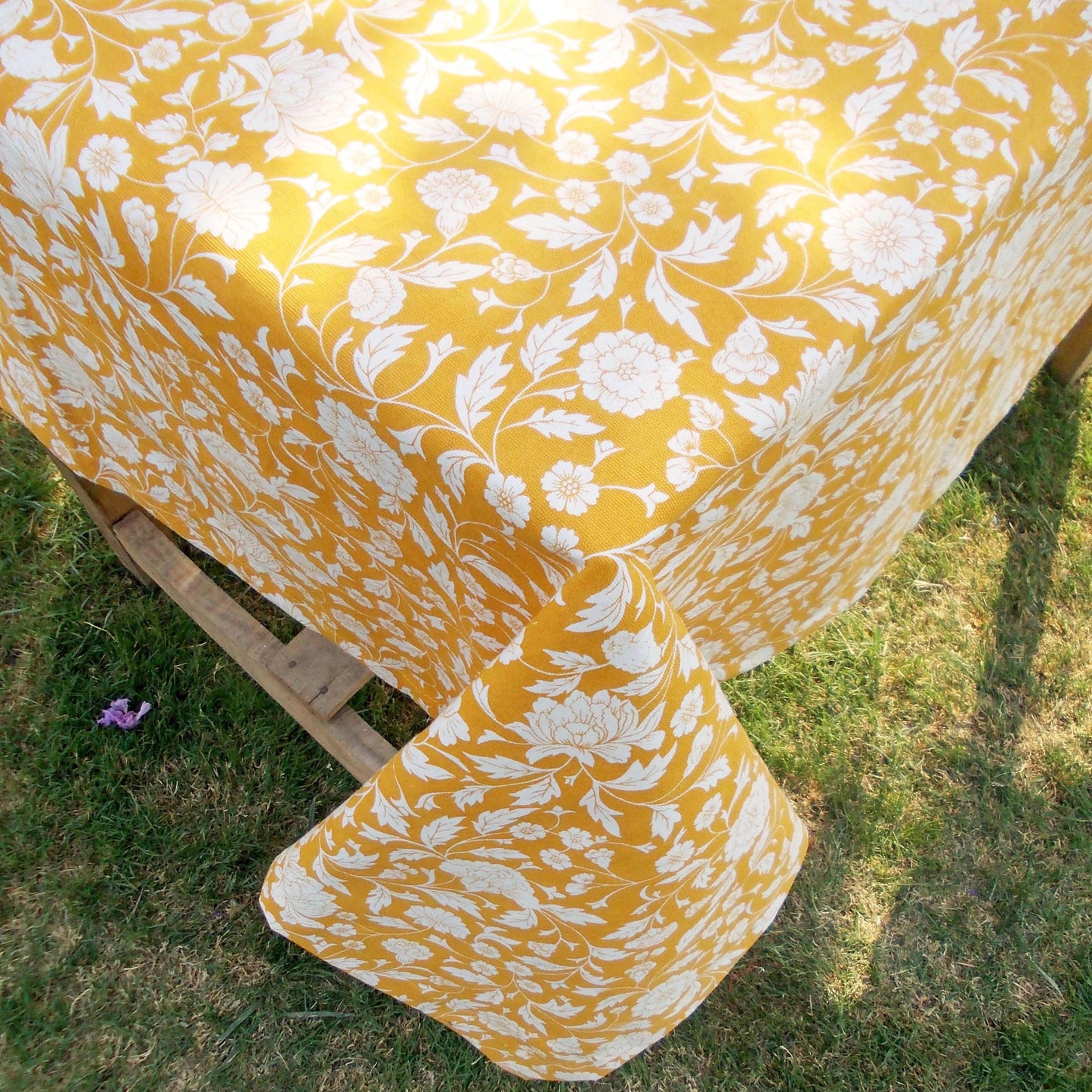 Yellow- Kalamkari Table cover