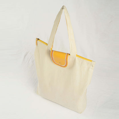 Natural cotton bag, reusable grocery bag, cloth tote bag