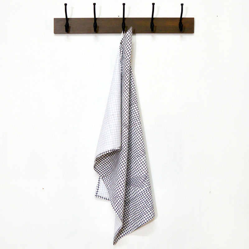 Illusion - Black check printed Kitchen Towel, cotton dish towel