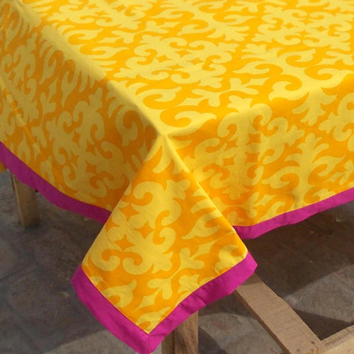 Table Cover- Shyrdak Yellow Print