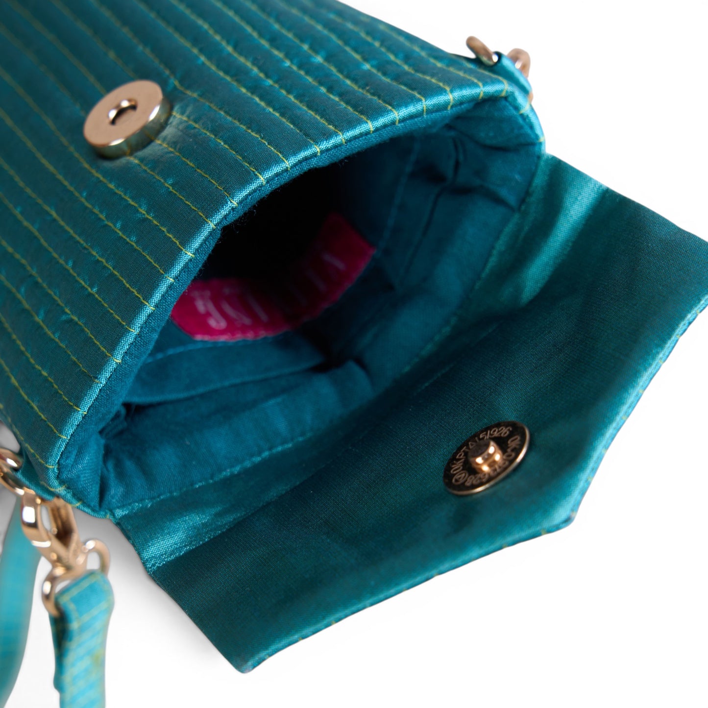 Turquoise Quilted Faux Silk Crossbody Small Sling Bag – Adjustable Strap | 5X8 inches - Vliving
