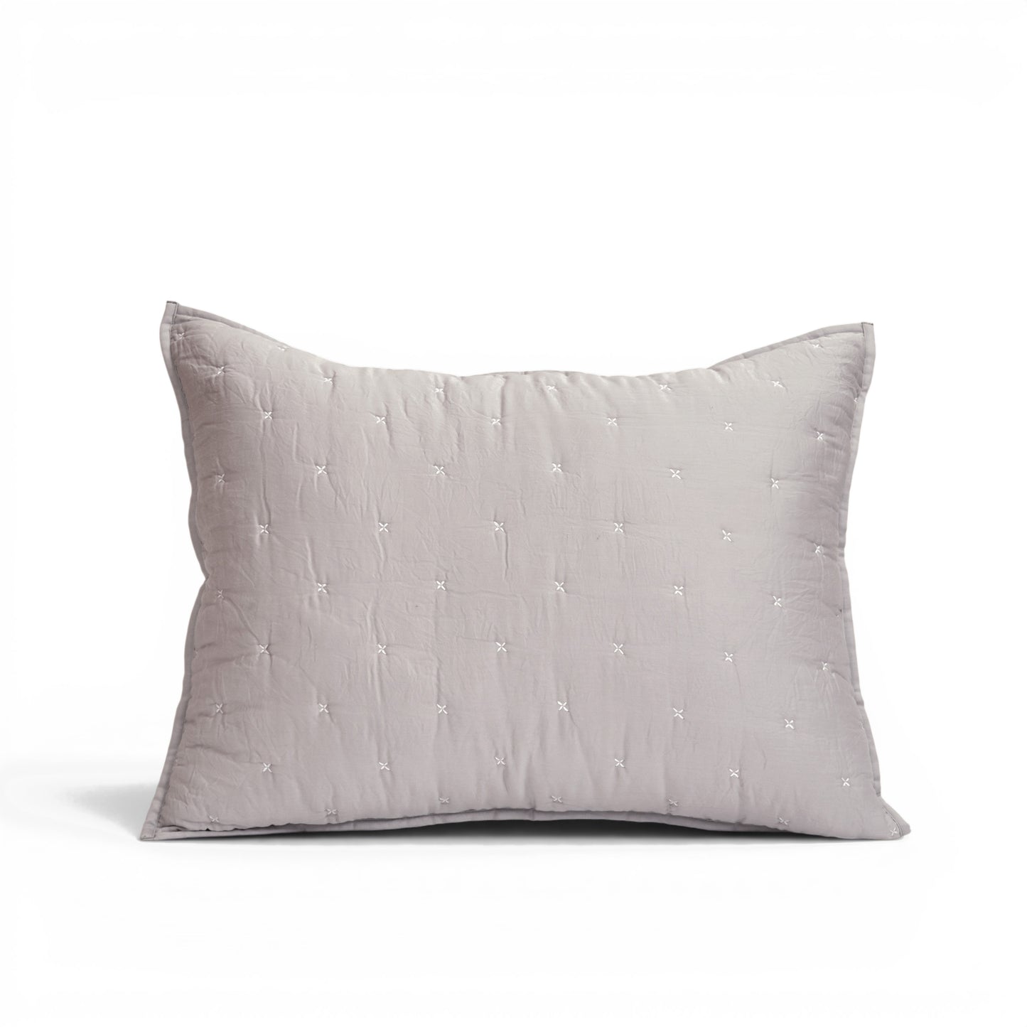 Concrete Grey 300TC Fine Cotton Quilted Bed Set – Diamond Pattern Tuck Quilting