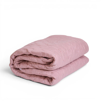Old Rose 300TC Fine Cotton Quilt – Diamond Pattern Tuck Quilting