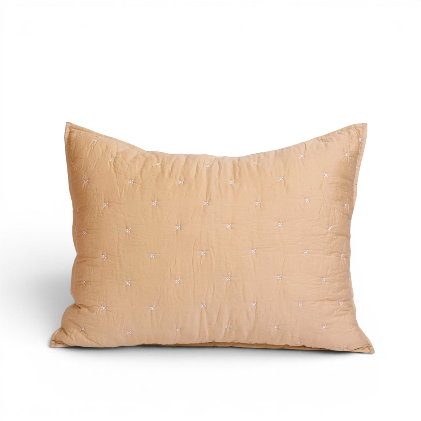 Beige 300TC Fine Cotton Quilted Bed Set – Diamond Pattern Tuck Quilting