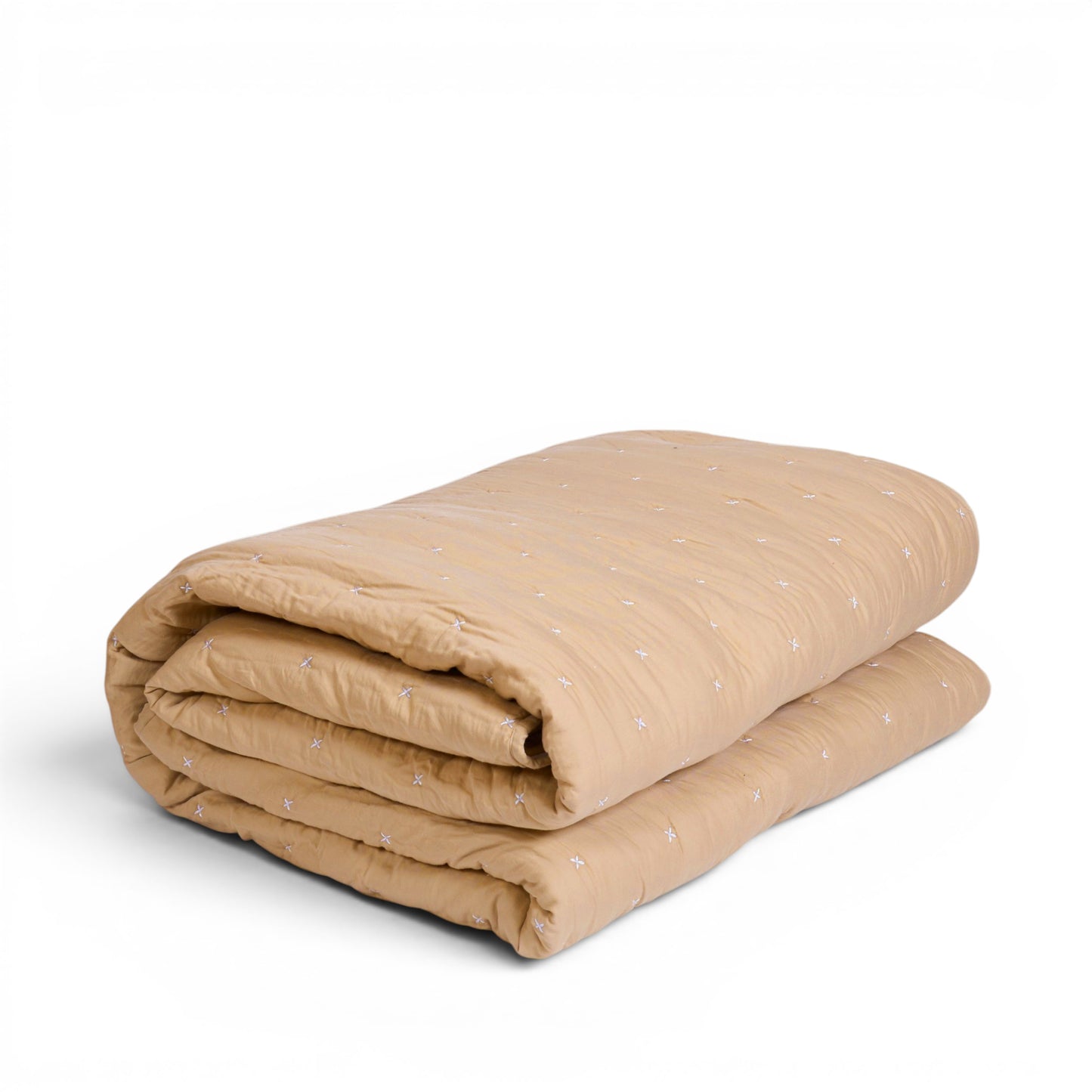 Beige 300TC Fine Cotton Quilt – Diamond Pattern Tuck Quilting