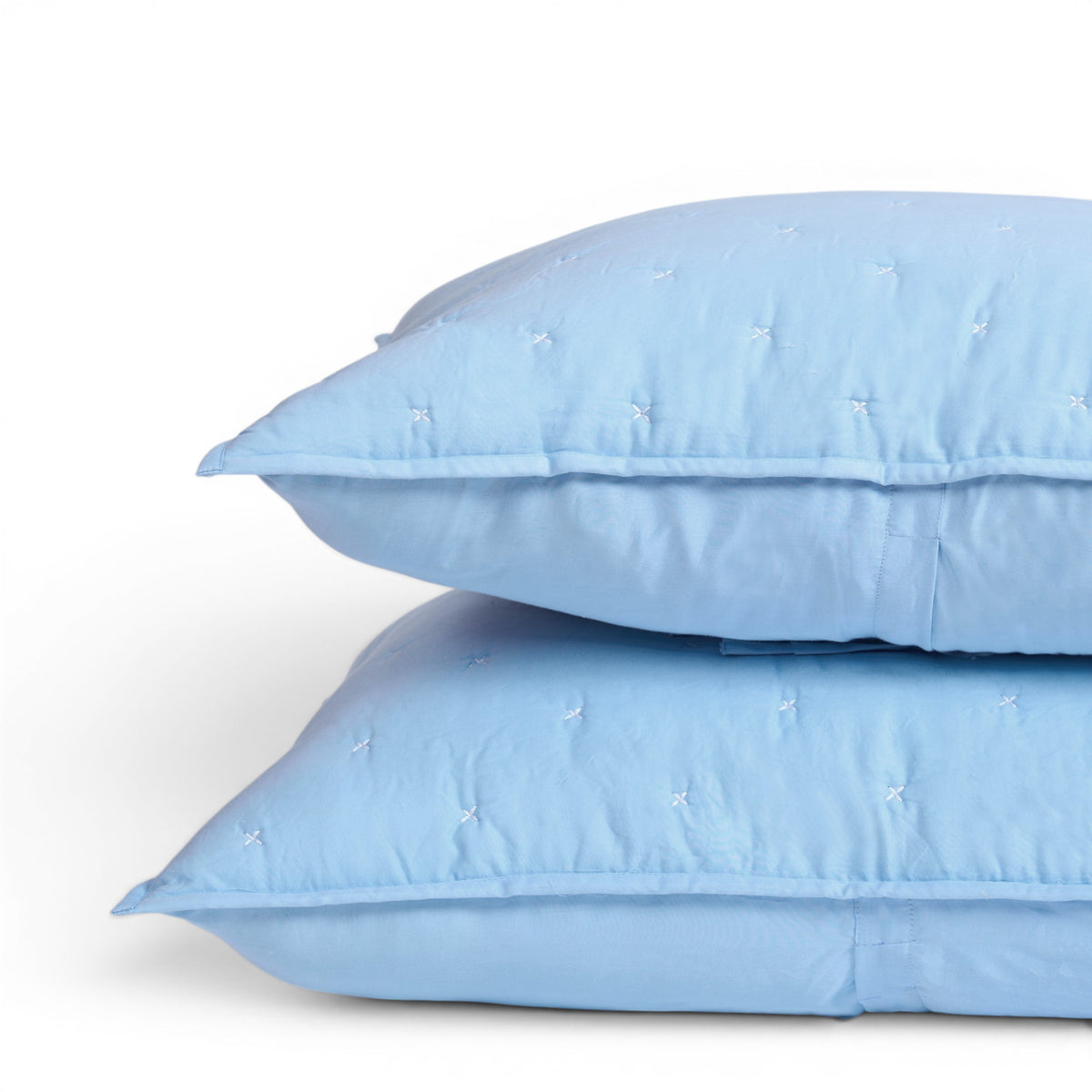 Sky Blue 300TC Fine Cotton Quilted Pillow Case