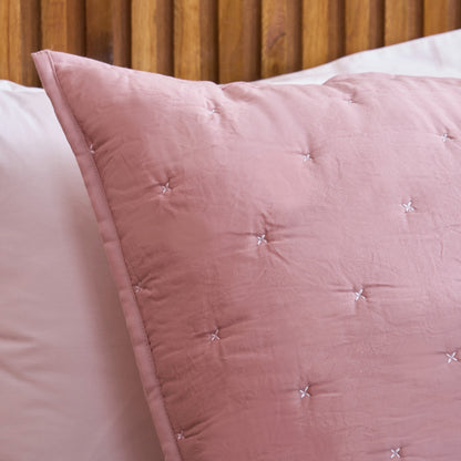 Old Rose 300TC Fine Cotton Quilted Pillow Case