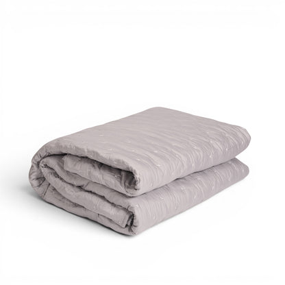 Concrete Grey 300TC Fine Cotton Quilt – Diamond Pattern Tuck Quilting