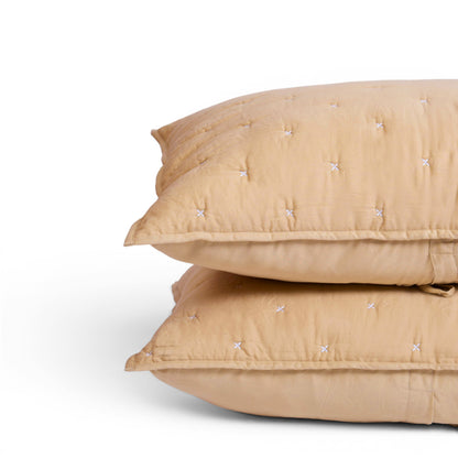 Beige 300TC Fine Cotton Quilted Pillow Case