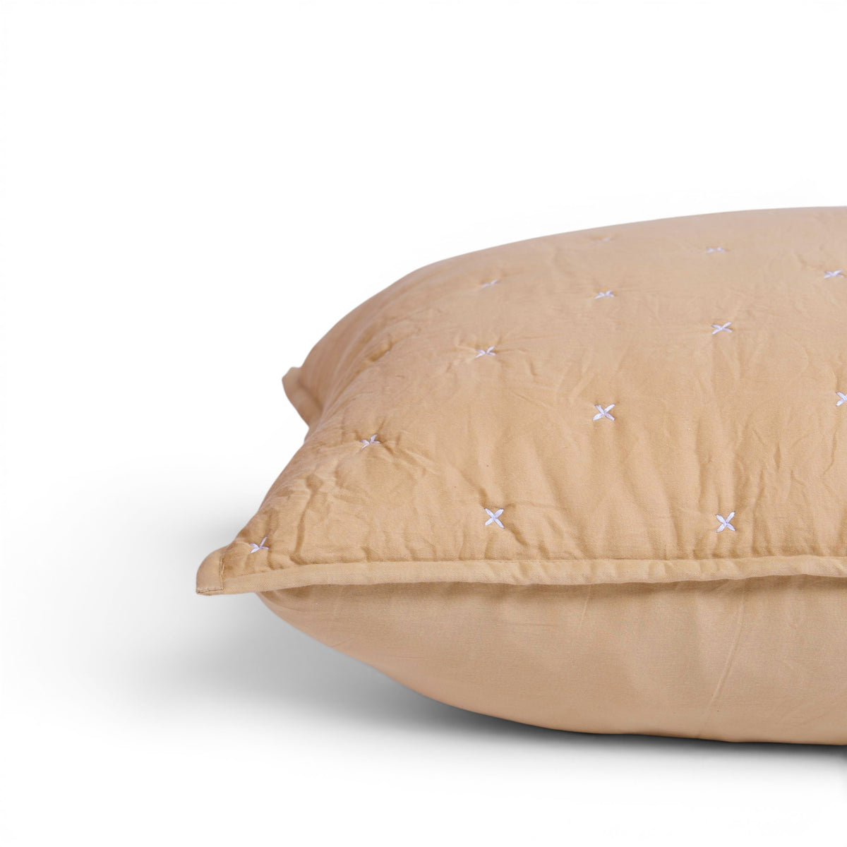 Beige 300TC Fine Cotton Quilted Pillow Case