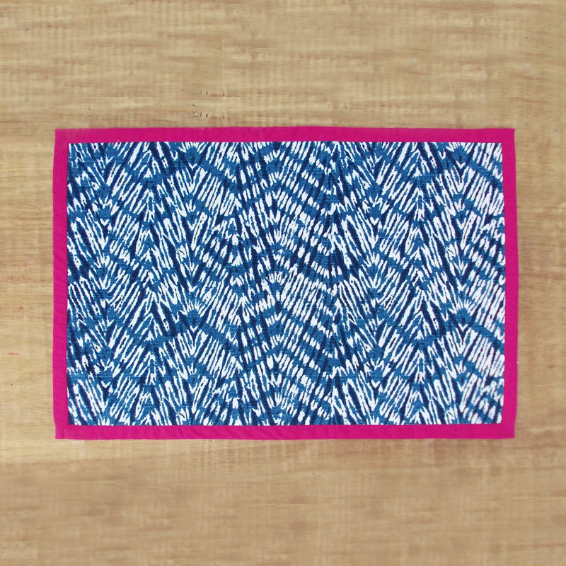 Cotton Rug- Shibori - Chevron Pattern cotton printed rug
