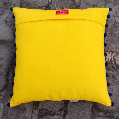 Stylized Solid -(Yellow)- Cushion Cover