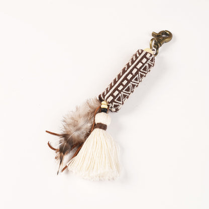 Tribal tassel, handmade, boho bag charm, gypsy charm