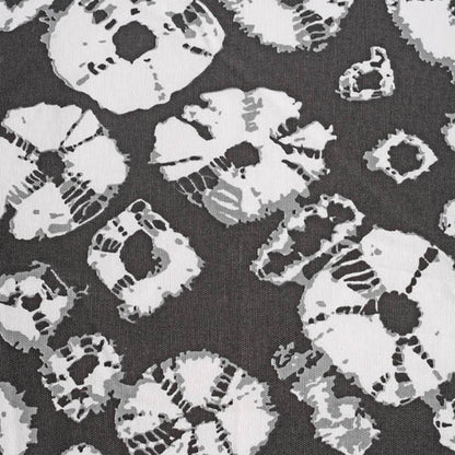 Grey printed fabric, Shibori pattern, 100% cotton duck, by the metre, tie dye print, diamond pattern