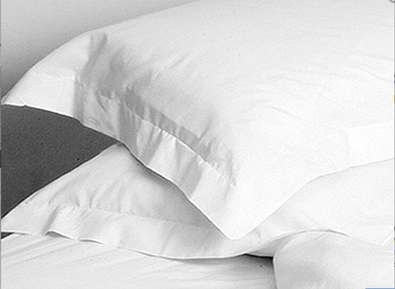 200TC, white premium cotton percale pillow cover