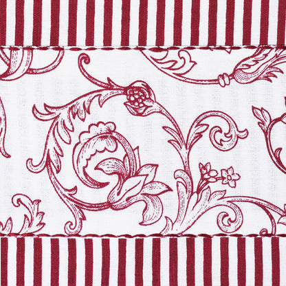 Kitchen towel, red stripe, border kitchen towel, victorian pattern, 100% cotton, size 20&quot;X28&quot;