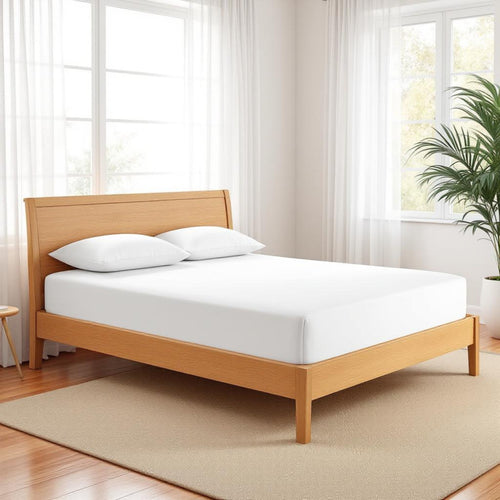 300TC fitted sheet set, premium white pure cotton