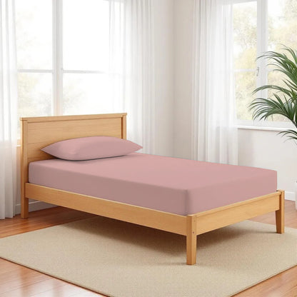 OLD ROSE - 300TC fitted sheet set, premium pure cotton