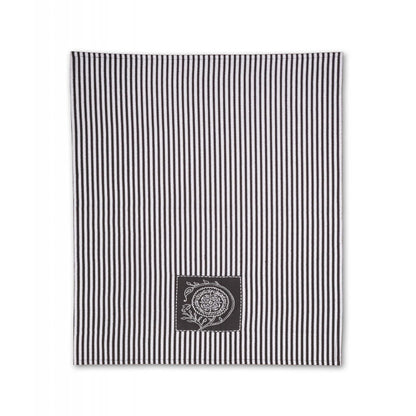Dark brown Kitchen Towel, stripe print, kalamkari, Indian ethnic, printed Tea Towel, 100% cotton, size 20X28 inches