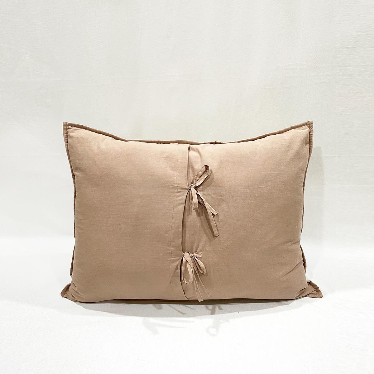 FAWN / BEIGE colour kantha Quilted pillow cases, Sizes available