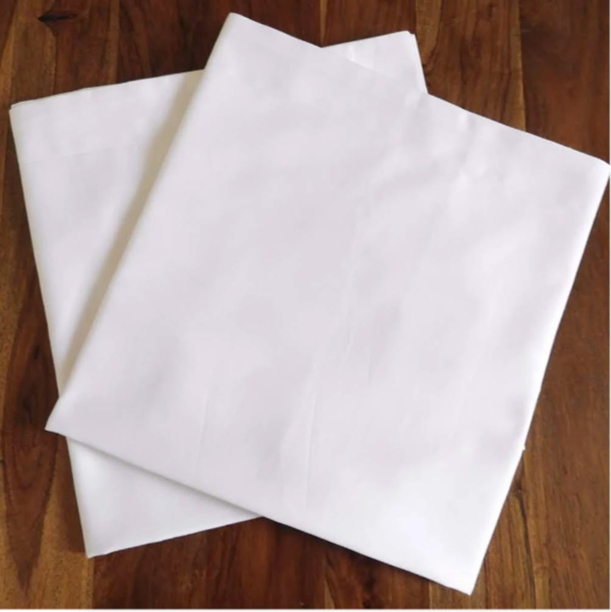 600TC white premium cotton pillow cases - sold in pairs