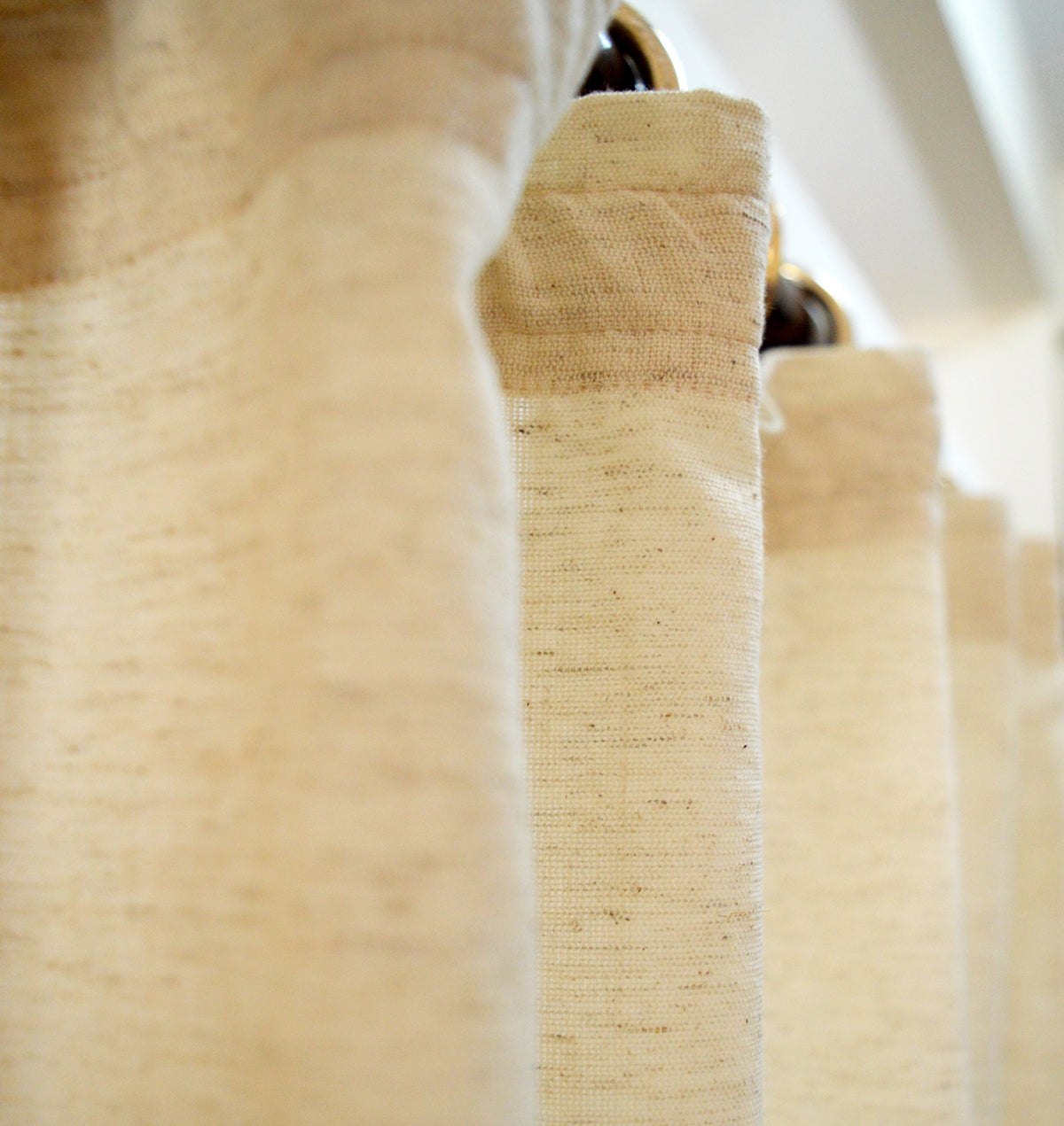 Natural colour curtain Panel, flex cotton fabric, sizes available