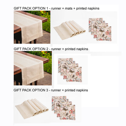 TABLE LINEN GIFT PACK - AMOUR collection - 3 colour option available