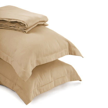 Beige 300TC Cotton Satin Sheet Set — Premium Gift Box | VLiving