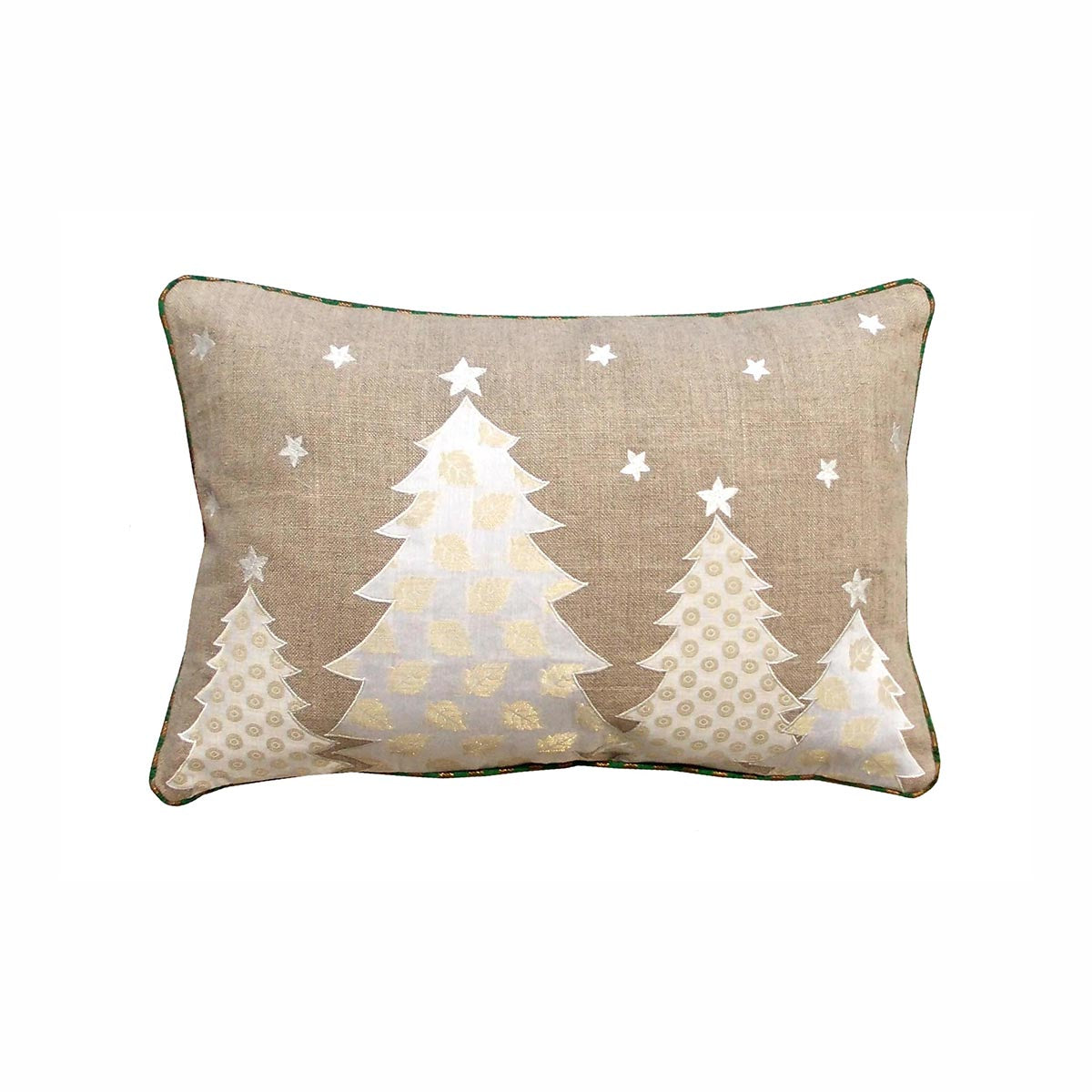 Christmas White Tree cushion cover,linen pillow cover