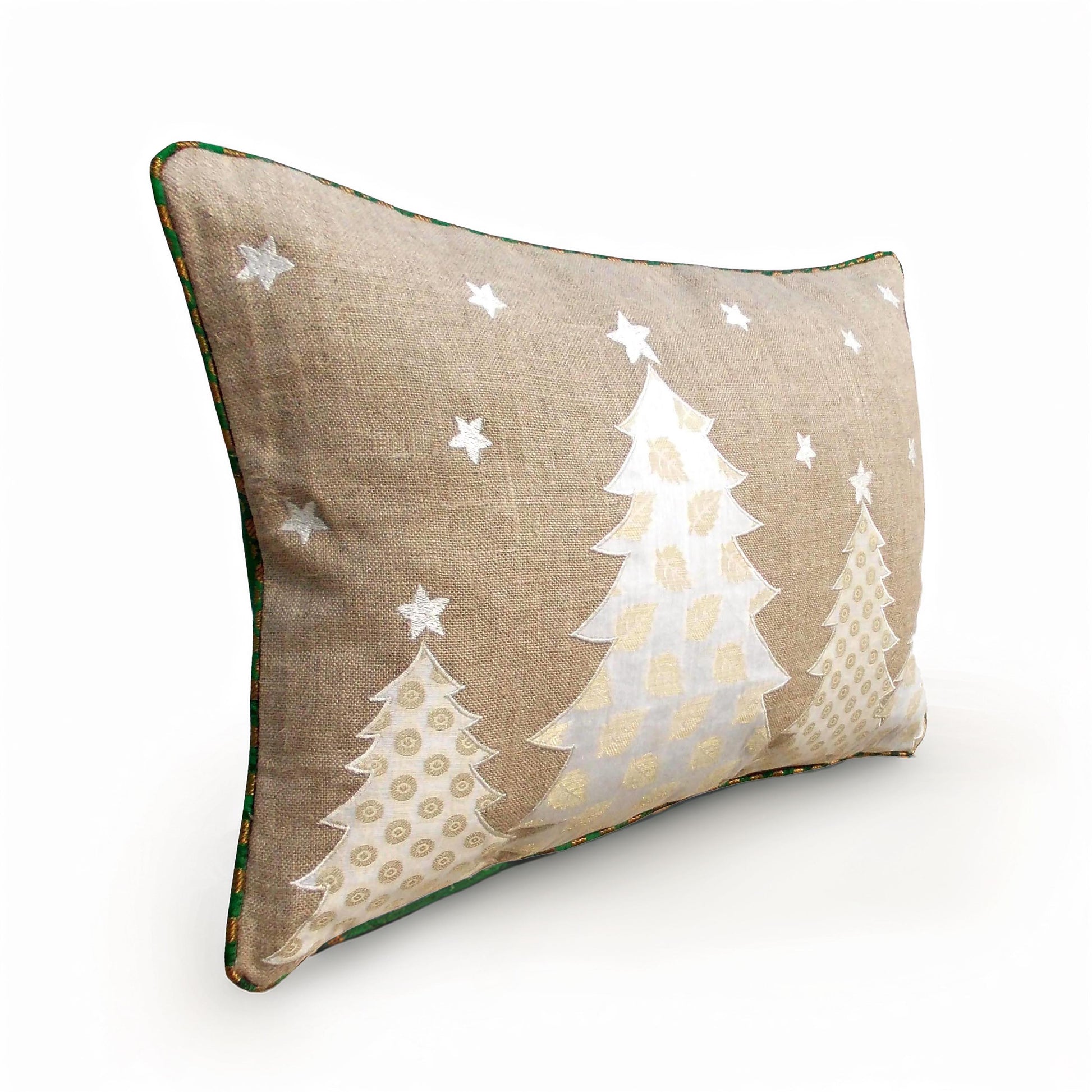 Christmas White Tree cushion cover,linen pillow cover - Vliving