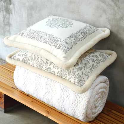 Svenska - off white printed pillow cover, nordic style cushion cover, Scandinavian