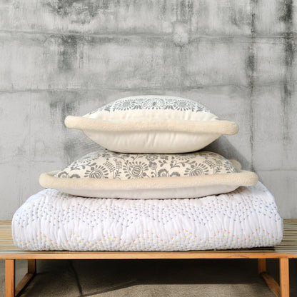 Svenska - Ivory printed cushion cover, nordic style pillow cover, Scandinavian pillow