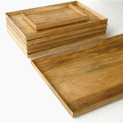 Large rustic mango wood tray - size 10X15 inches
