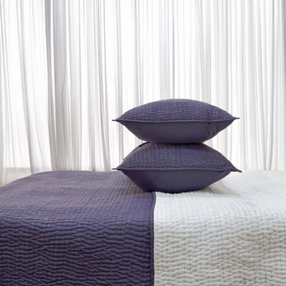 Lavender Kantha Quilt | Stripe Pattern Quilting | 100% Cotton | Handmade