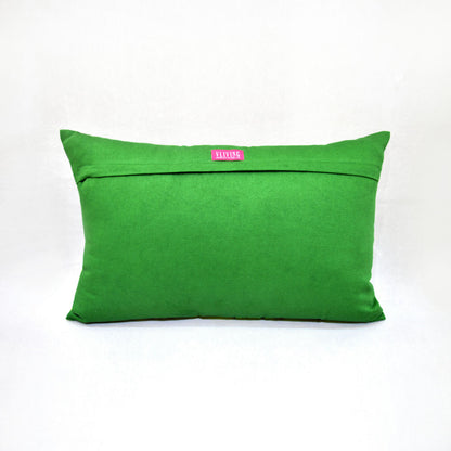 Pichwai - Tropical green printed rectanglular pillow cover